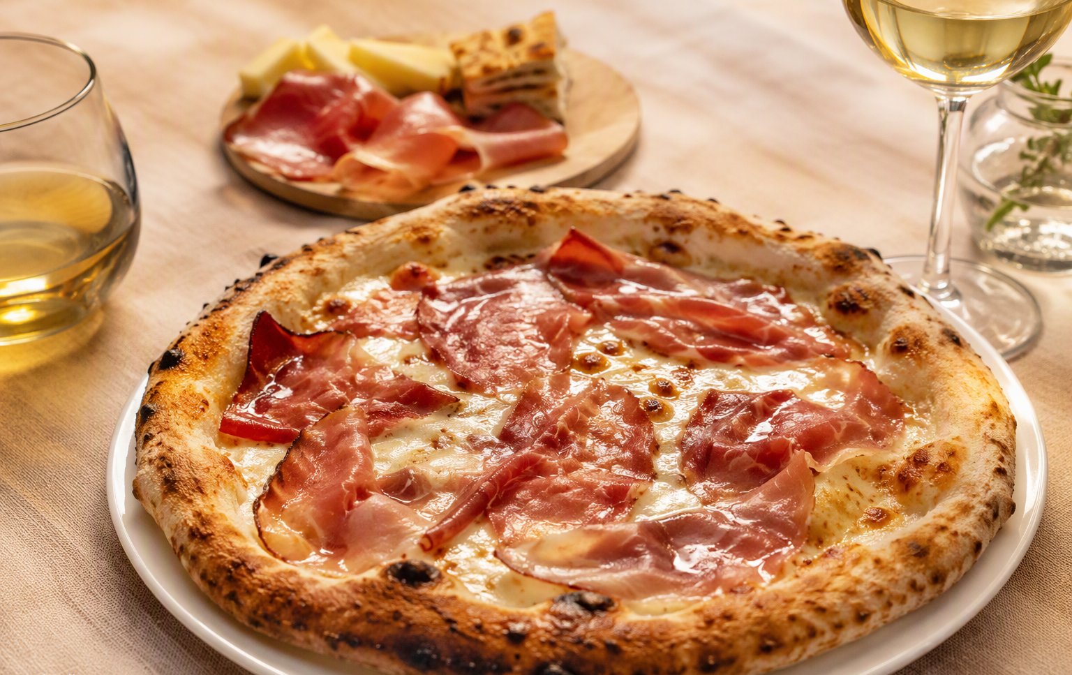 La pizza con lo speck